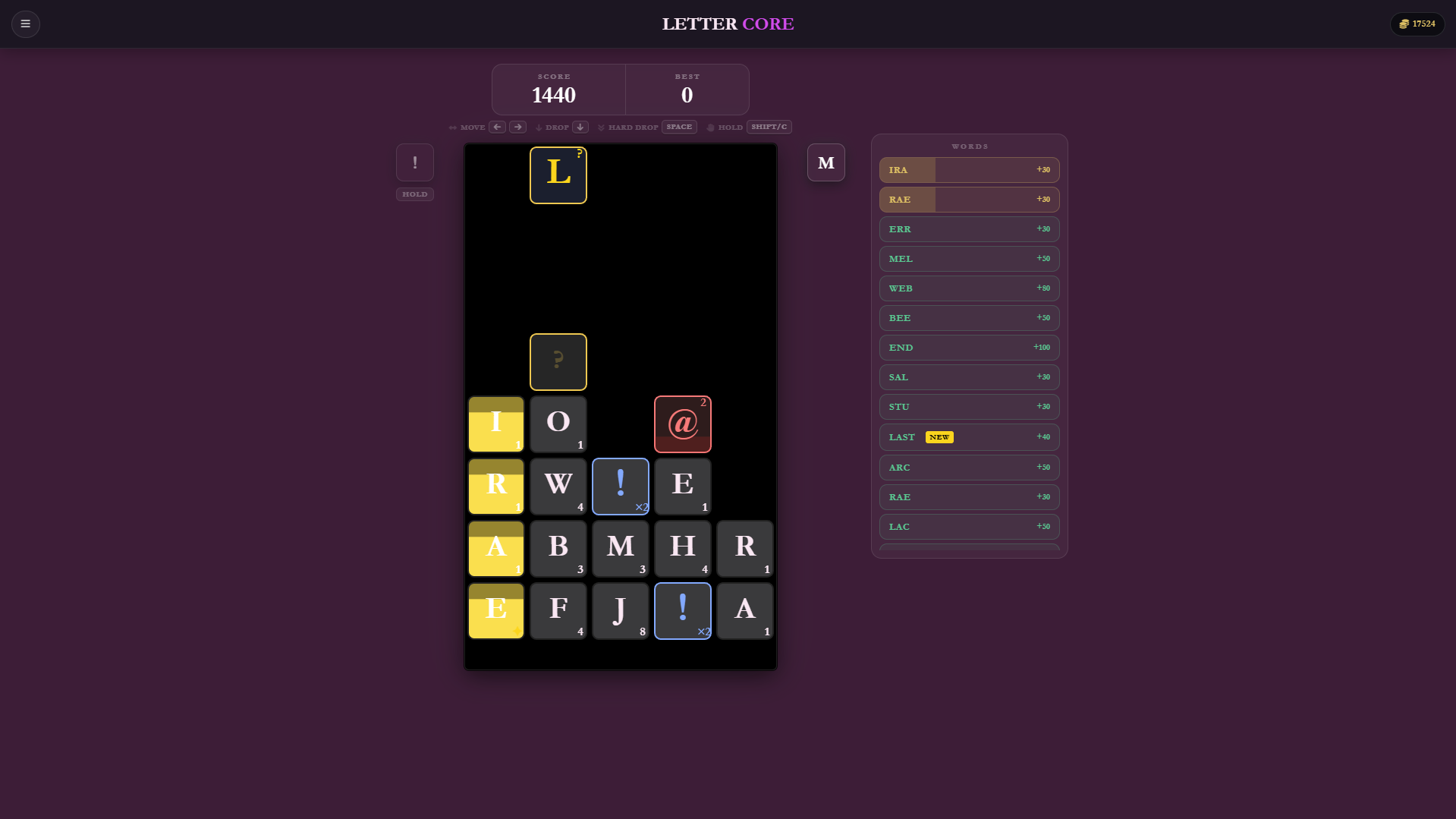 LetterCore theme selector