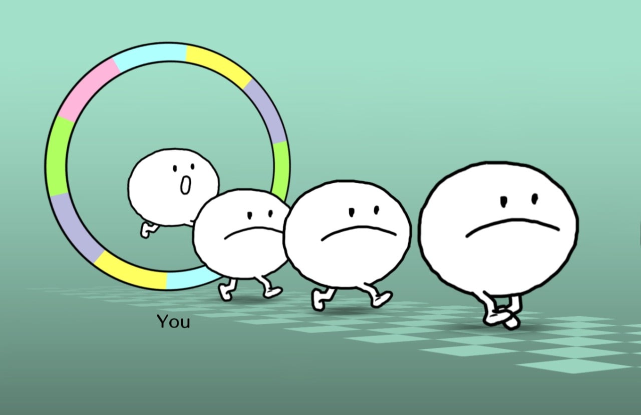 Rhythm Heaven Groove screenshot showing the Slice N Dice Kitchen minigame.